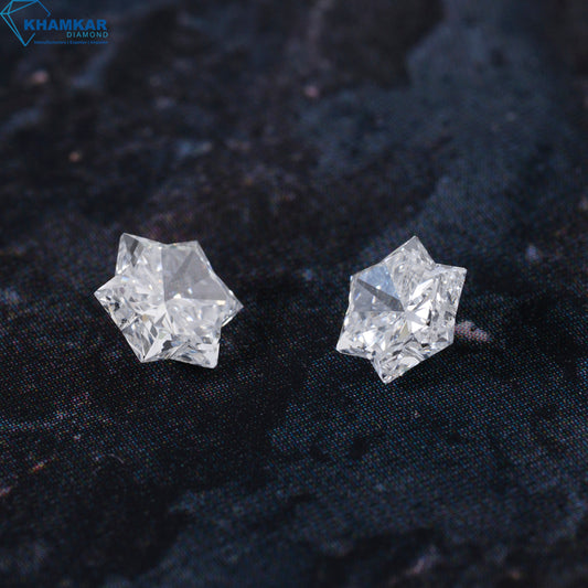 Star Cut Labgrown Diamond For Earrings,CVD-HPHT Lab Diamond For Pendant ,Conflict free Diamond,Fancy Cut Diamond ,Antique Cut Diamond