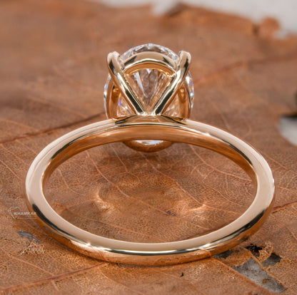 2.00CT Oval Lab Grown Diamond Solitaire Engagement Ring –Wedding Ring for Her
