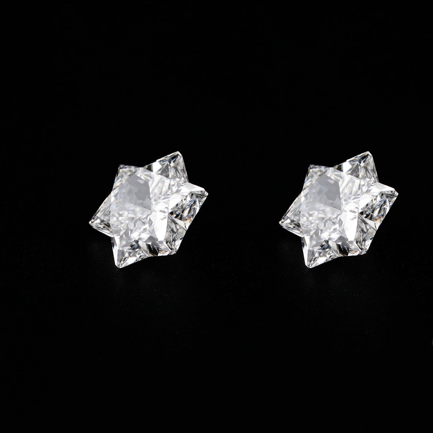 Modified Star Cut Lab grown Diamonds Pair For Studs For Hoop Earring Star Cut Conflict Free Diamond For Pendant Antique Cut Diamond