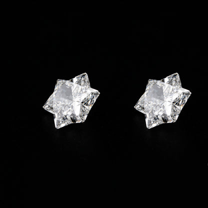 Modified Star Cut Lab grown Diamonds Pair For Studs For Hoop Earring Star Cut Conflict Free Diamond For Pendant Antique Cut Diamond