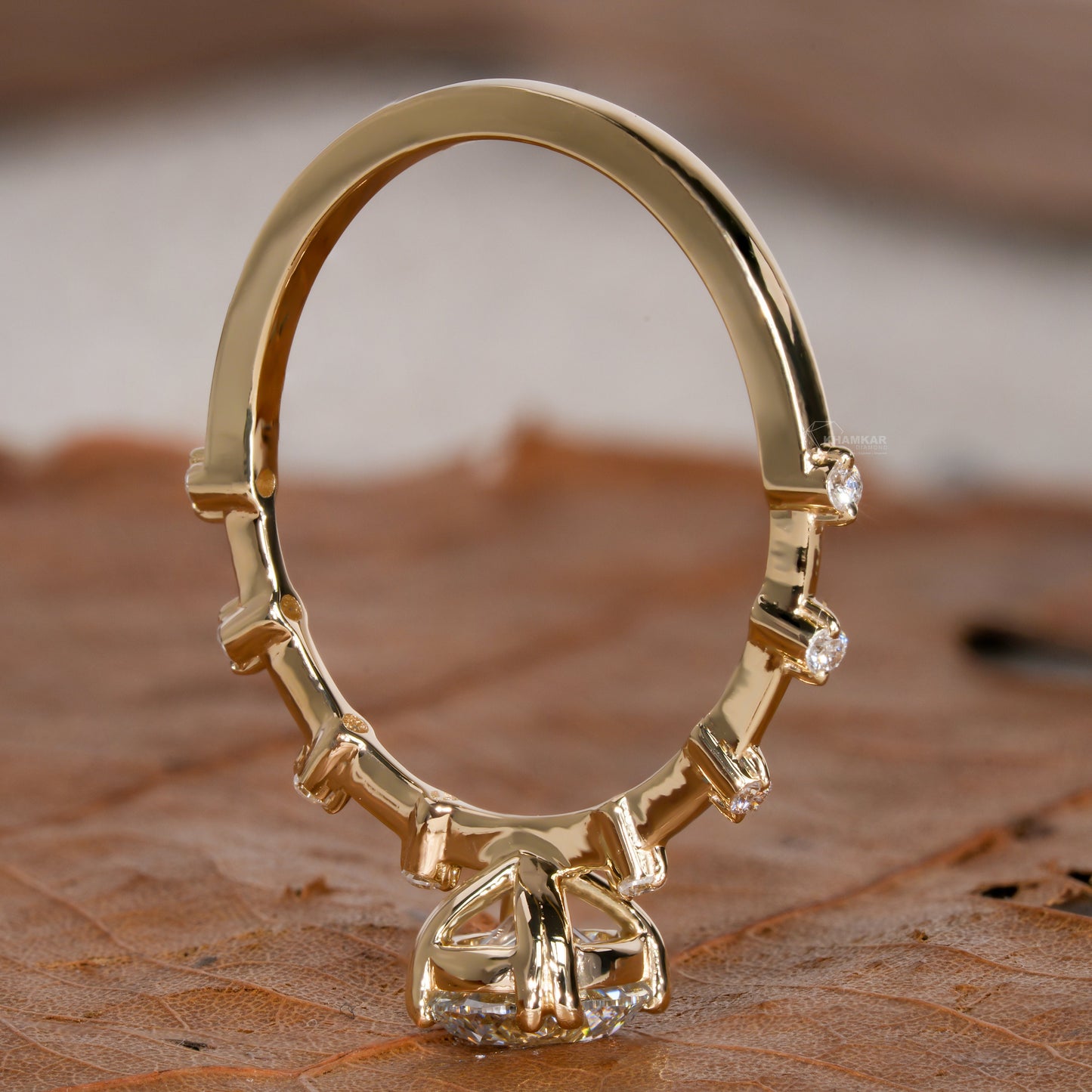 Round Lab Grown Diamond Pavé Wedding & Engagement Ring
