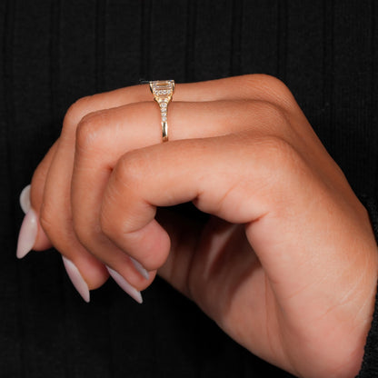 1 CT Emerald Cut Lab Diamond Engagement Ring – IGI Certified