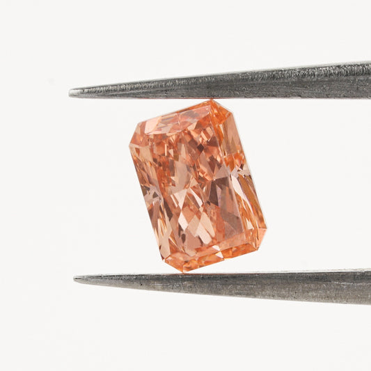 Radiant Lab Grown Orange Colored Diamond Loose Diamond For Engagement Ring Conflict free Diamond CVD Diamond Fancy Colored Diamond