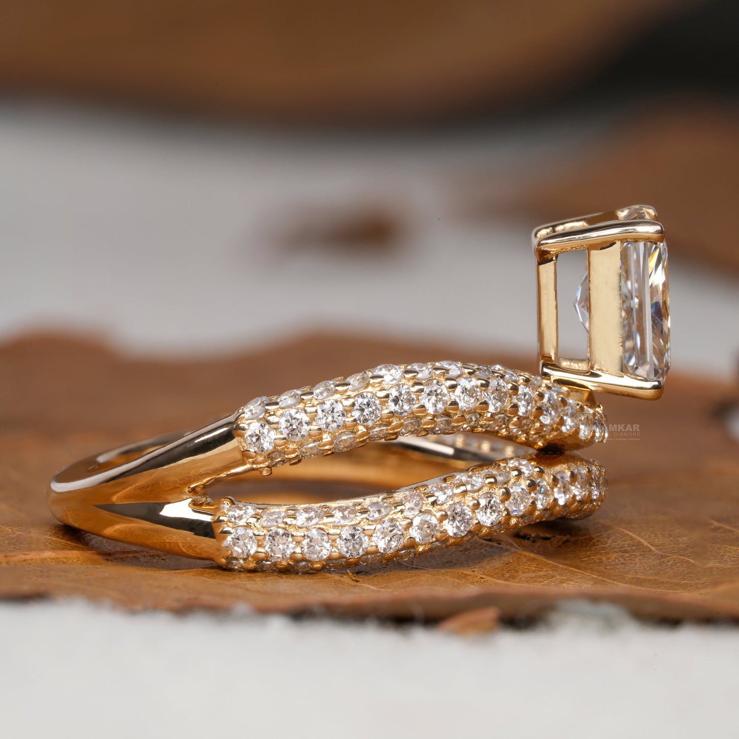 IGI Certified 1CT Radiant Cut Lab Diamond Engagement Ring