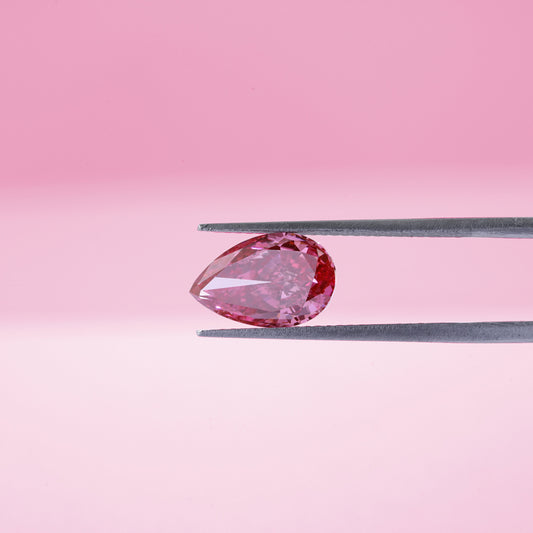 Pink Colored Pear Cut Lab Created Loose Diamond For Diamond Wedding Band Pink Diamond Ring VS1 Clarity Diamond For Engagement Ring