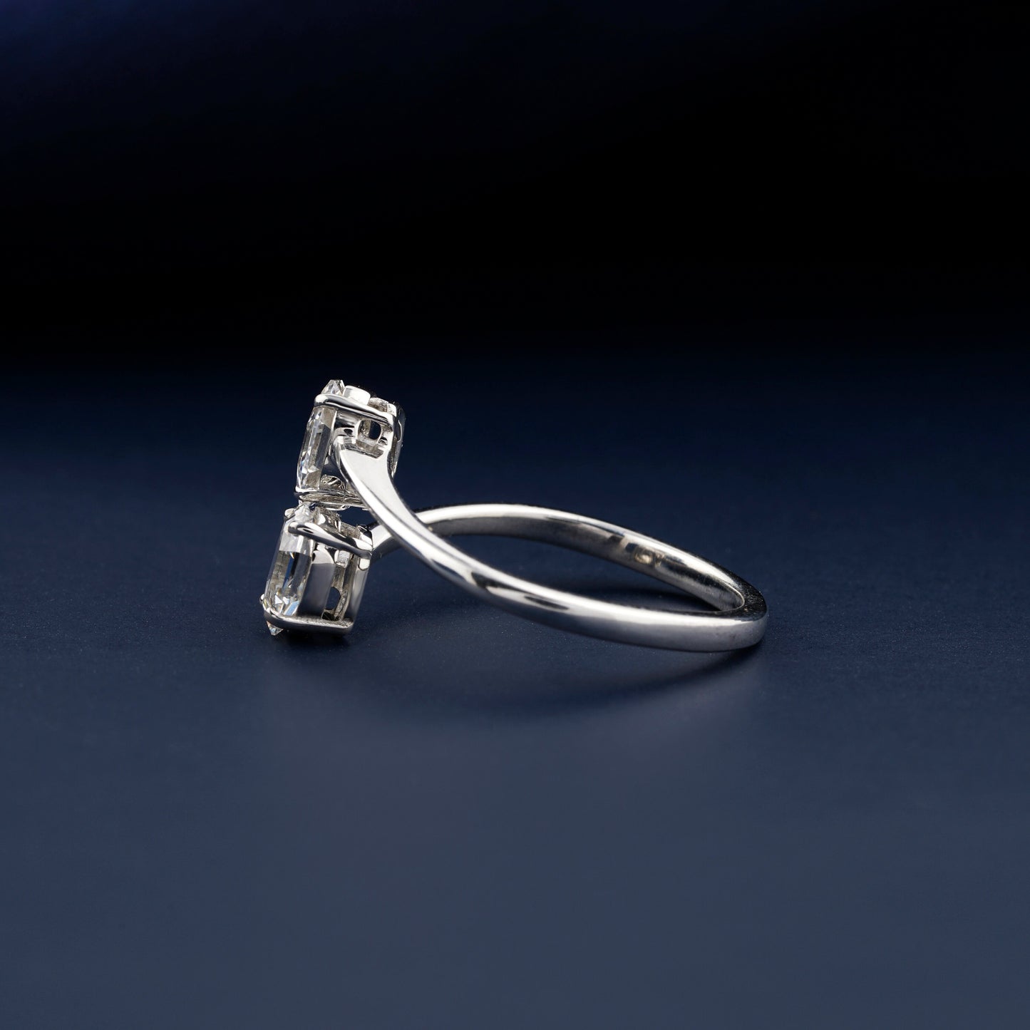 Octagon Lab Diamond Toi Et Moi Ring – 1CT Two Stone Engagement Ring