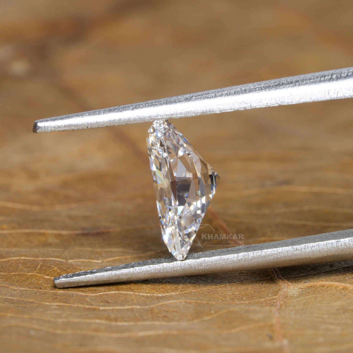 Half Moon Lab Diamond Engagement Ring | IGI Certified | 14K White Gold