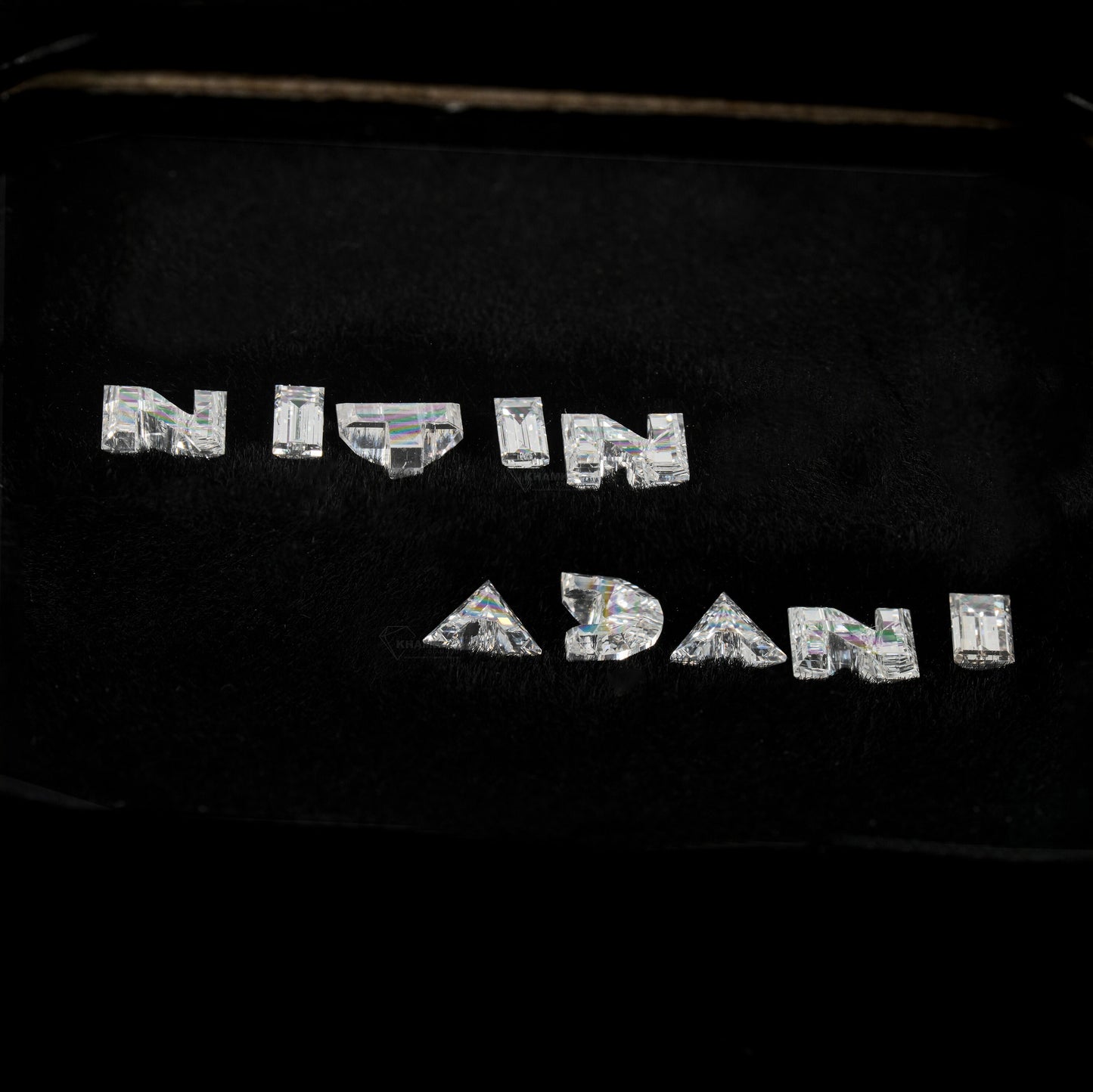 1.22CT"NITIN ADANI" Letter Alphabetical Initial Lab Grown Loose Diamond Customized Pendant For Gift Alphabet Pendant CVD For Hip Hop Jewelry
