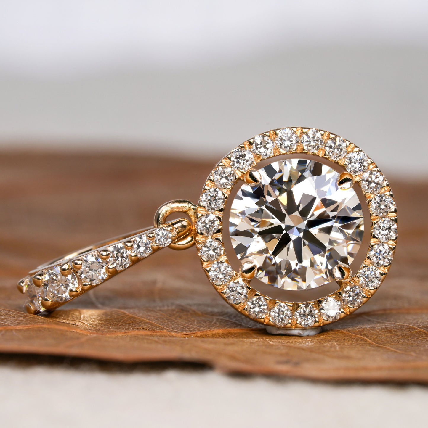 1 CT Round Lab Diamond Halo Pendant – Anniversary Diamond Pendant Gift for Her