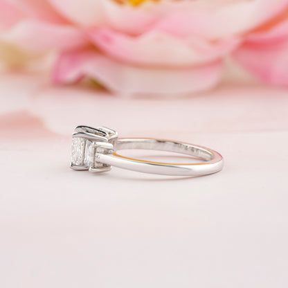 Princess Cut Lab Diamond Three Stone Ring Wedding Ring
