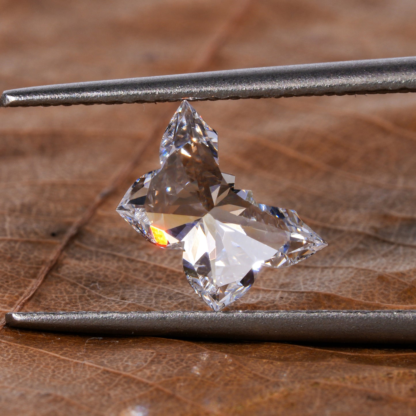 Brilliant Butterfly Cut Diamond,EF Color Lab Grown Diamond,1.00Ct Butterfly Antique Diamond For Pendant,CVD Diamond For Anniversary Gift