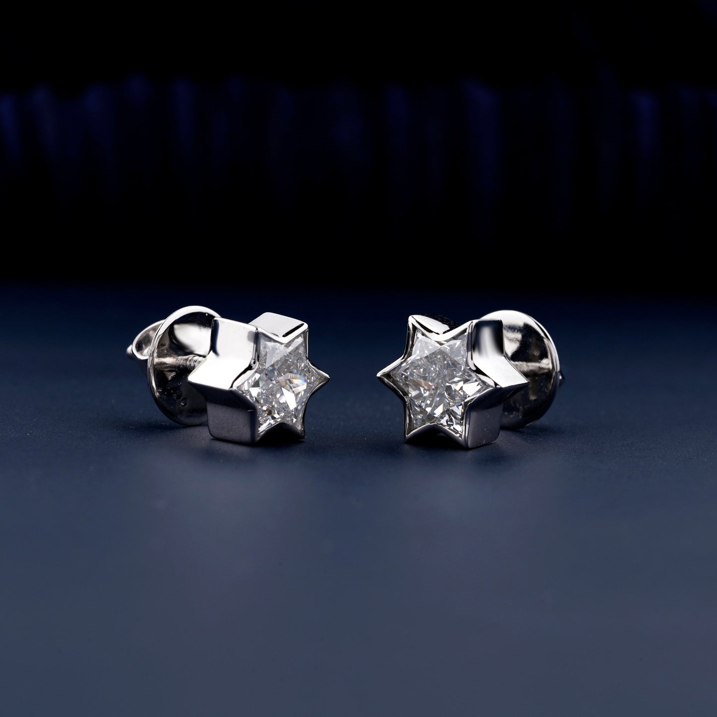 2 CT Star Cut Diamond Screw Back Stud Earrings/Lab Grown Diamond Stud Earrings/Wedding Gift /Gift For Her/Gift For Anniversary/Birthday Gift