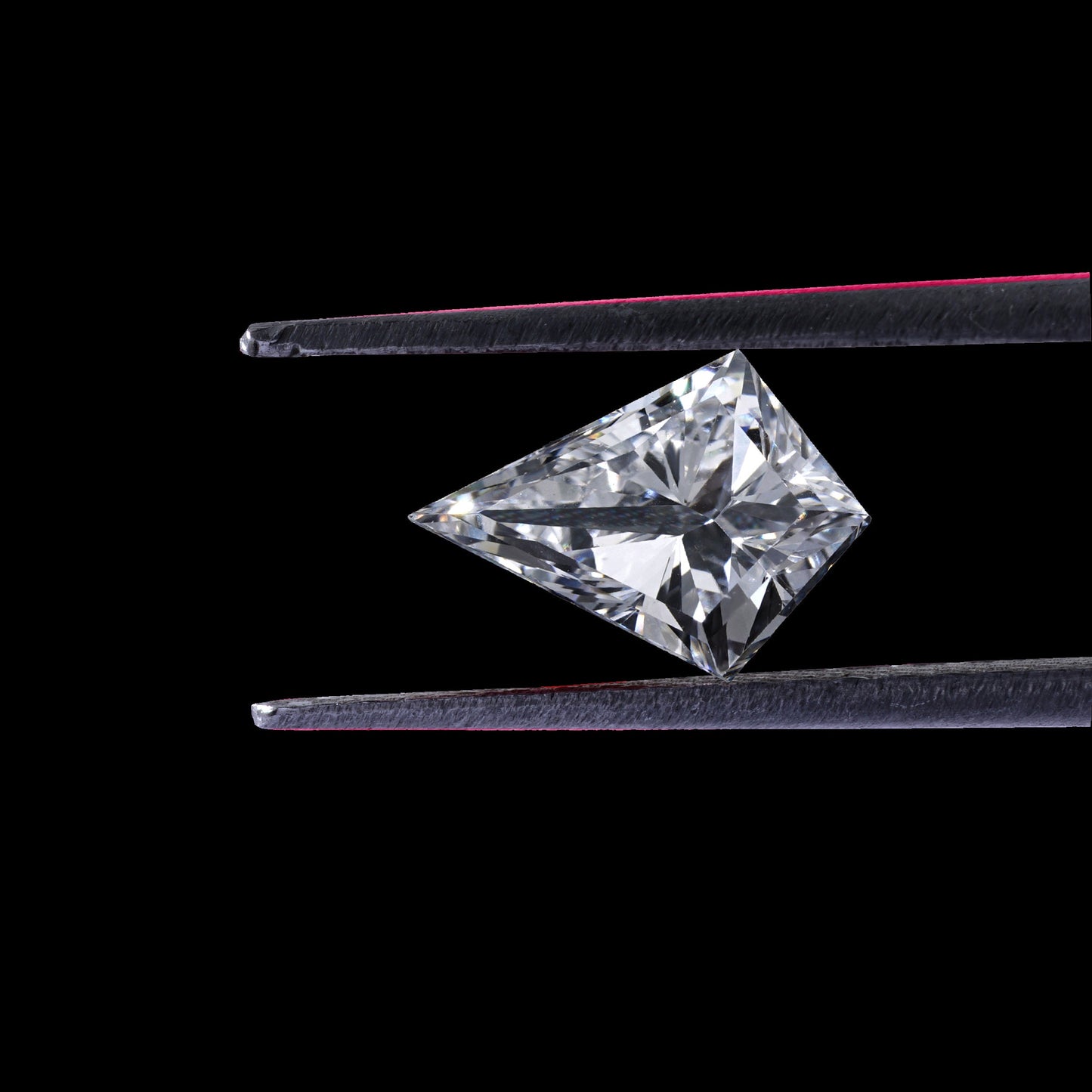 Kite Cut Lab grown Diamond CVD Diamond Stud Earring 14K White Gold Kite Diamond Bezel Stud Anniversary Gift For Her Antique Cut Diamond