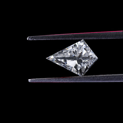 Kite Cut Lab grown Diamond CVD Diamond Stud Earring 14K White Gold Kite Diamond Bezel Stud Anniversary Gift For Her Antique Cut Diamond