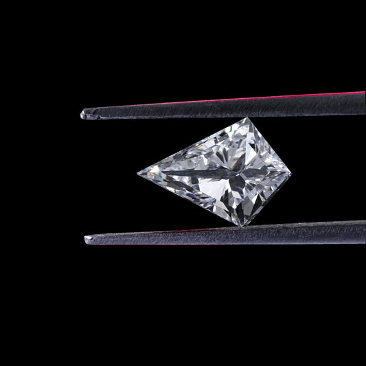 Kite Cut Lab grown Diamond CVD Diamond Stud Earring 14K White Gold Kite Diamond Bezel Stud Anniversary Gift For Her Antique Cut Diamond