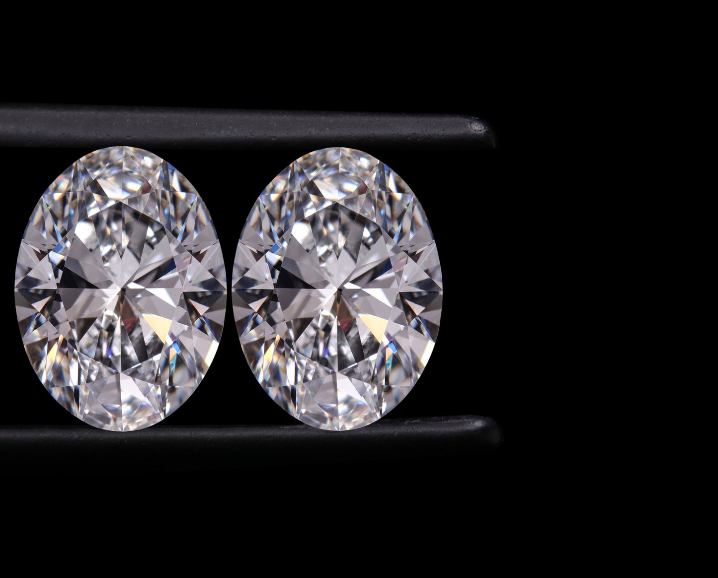 Oval Cut Labgrown Diamond Pair For Earring Studs D-E Color Loose Diamond For Gift CVD Diamond For Engagement Ring Conflict Free Diamond Pair