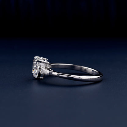 1 CT Heart Cut Lab Grown Diamond Proposal Ring for Women