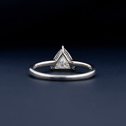 1CT Trillion Cut Lab Grown Diamond Engagement Ring For Her