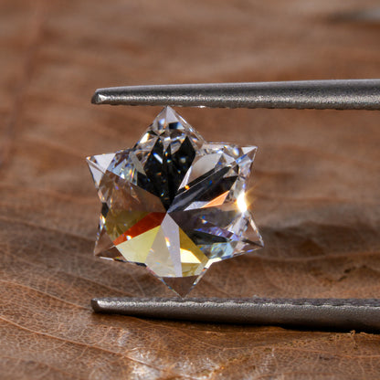 Star Cut Lab Grown Diamond For Solitaire Studs,1.00Ct Star Cut CVD Diamond For Pendant,Antique Cut Diamond Loose For Her,Man Made Diamond