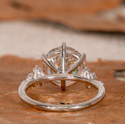 3.50CT Round Lab Diamond Snowdrift Wedding Ring For Women