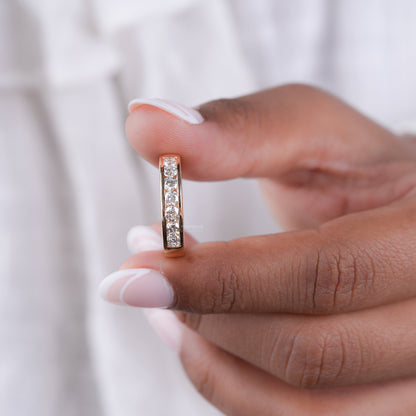 Seven Stone Lab Diamond Wedding Band | Half Eternity Ring for Her