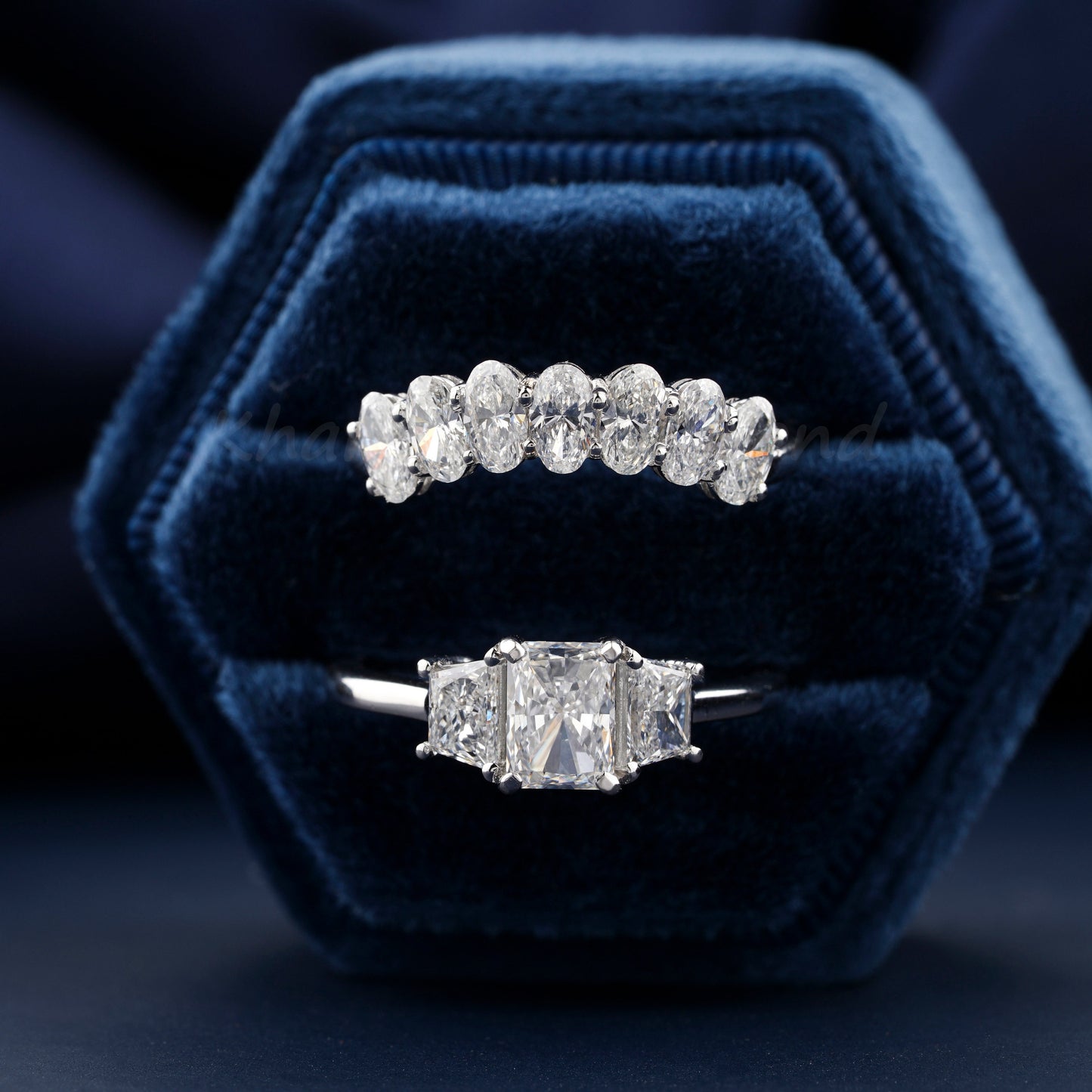 Lab Grown Diamond Bridal Ring Set – Engagement & Wedding Ring Set Gift for Her