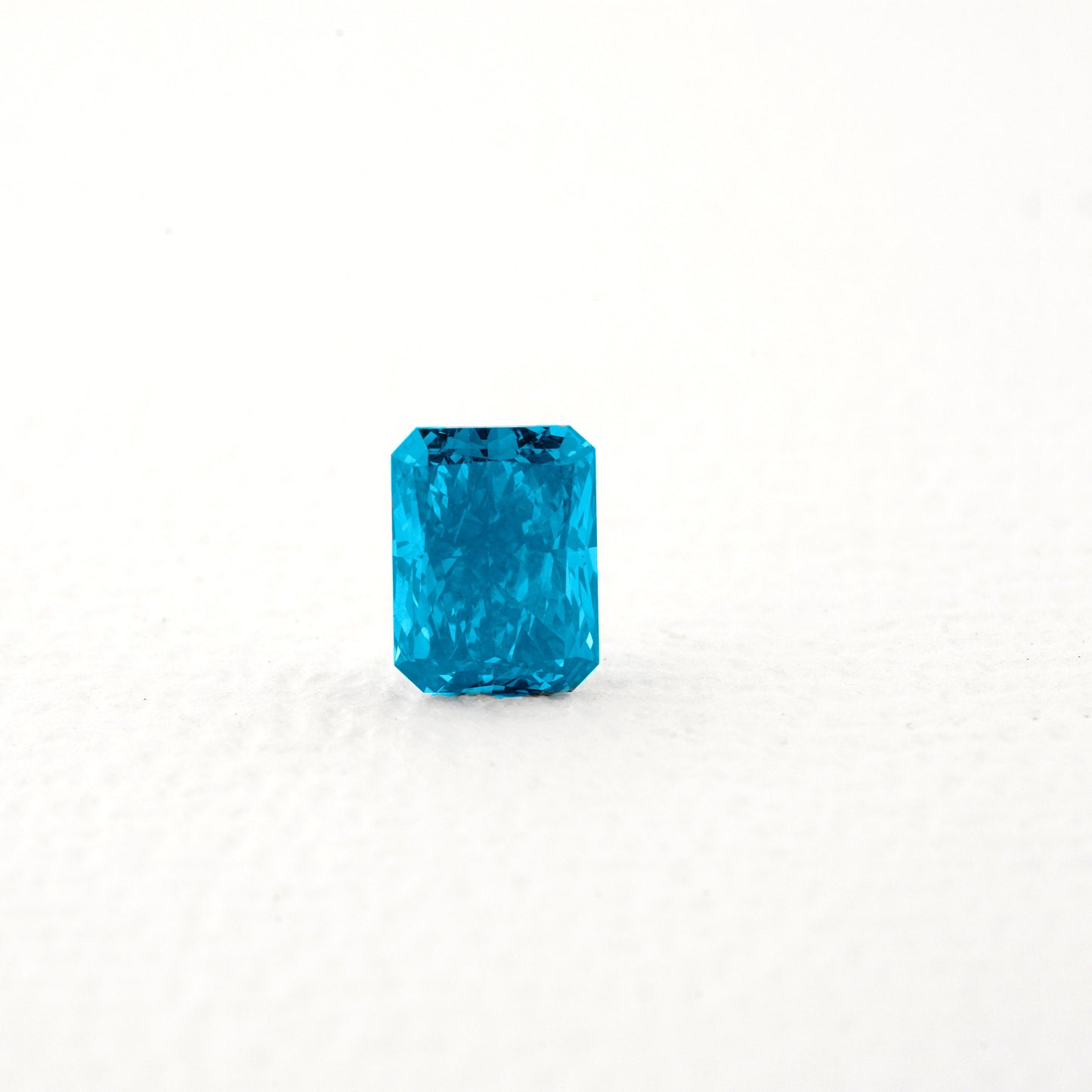 Radiant Lab Grown Blue Colored Loose Diamond Fancy Colored Diamond 10K White Gold Radiant Diamond Engagement Ring Blue Diamond Ring