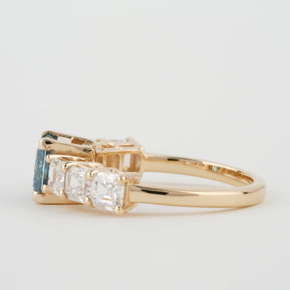 3.00 TCW Blue Colored Princess Cut Lab Grown Diamond Ring,Engagement Ring,Diamond Wedding Ring,Anniversary Gift For Wife