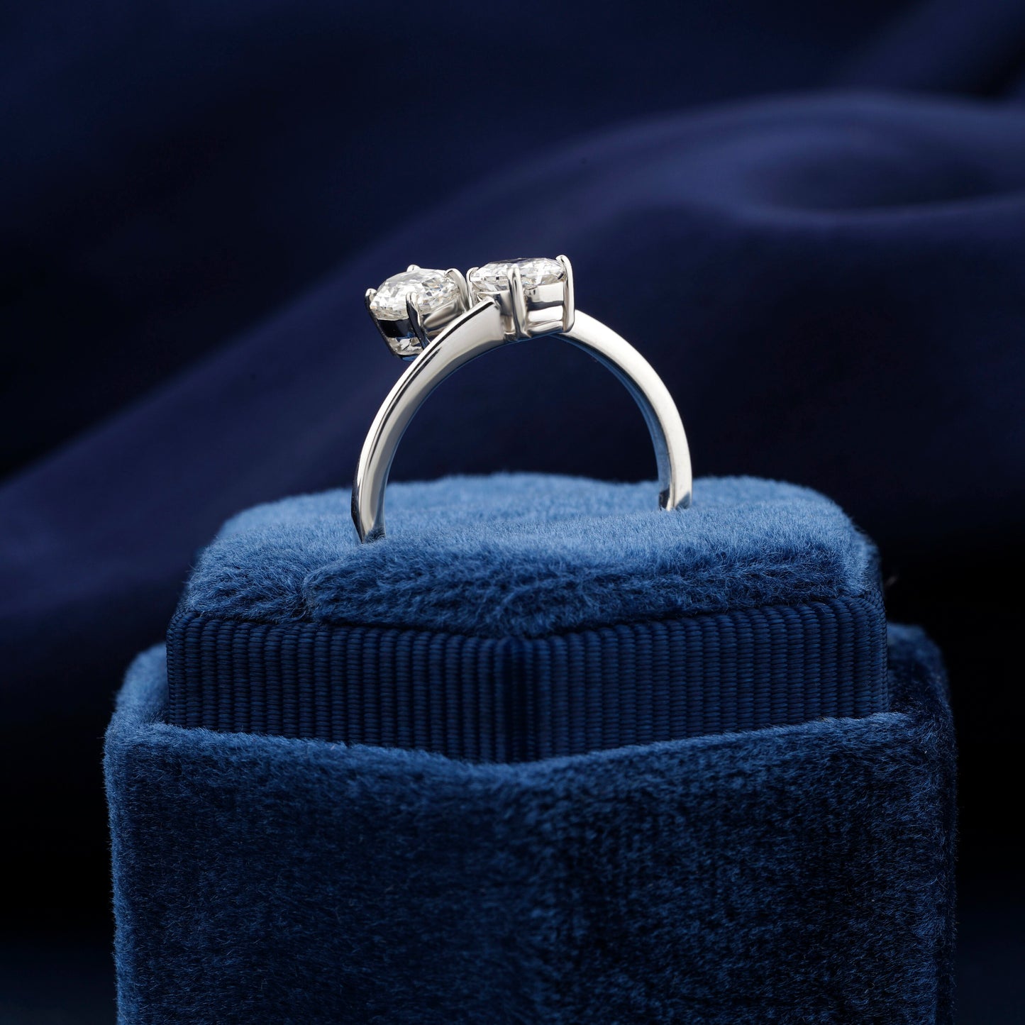 Octagon Lab Diamond Toi Et Moi Ring – 1CT Two Stone Engagement Ring