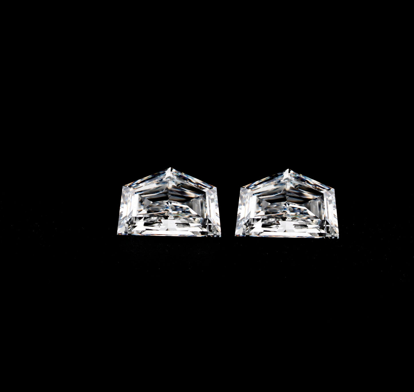 Cadillac Step Cut Labgrown Diamonds Pair For Engagement Ring For Solitaire Studs For Side Stone Diamond For Customization