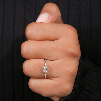 East West Dutch Marquise Lab Diamond Engagement Ring For Her