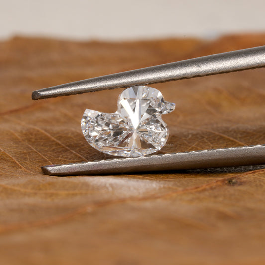 0.50CT Duck Shape Antique Diamond Lab Grown Diamond Loose For Vintage Jewelry Duck Shape Hand Made Diamond Solid Gold Pendant For Women