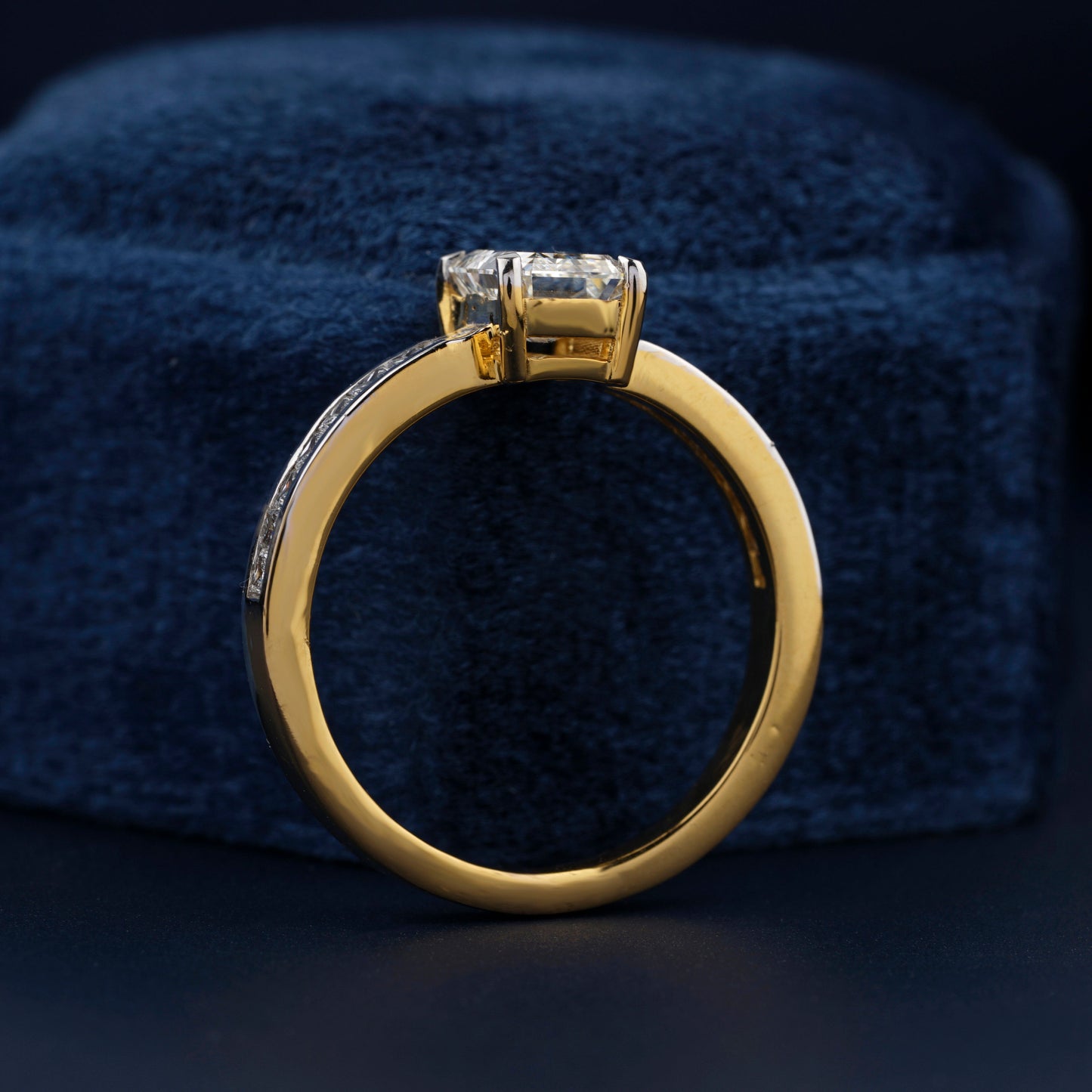 1 CT Emerald Cut Lab Grown Diamond Engagement Ring