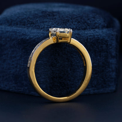 1 CT Emerald Cut Lab Grown Diamond Engagement Ring