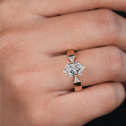 2.00CT Dutch Marquise Lab Diamond Three Stone Engagement Ring For Her