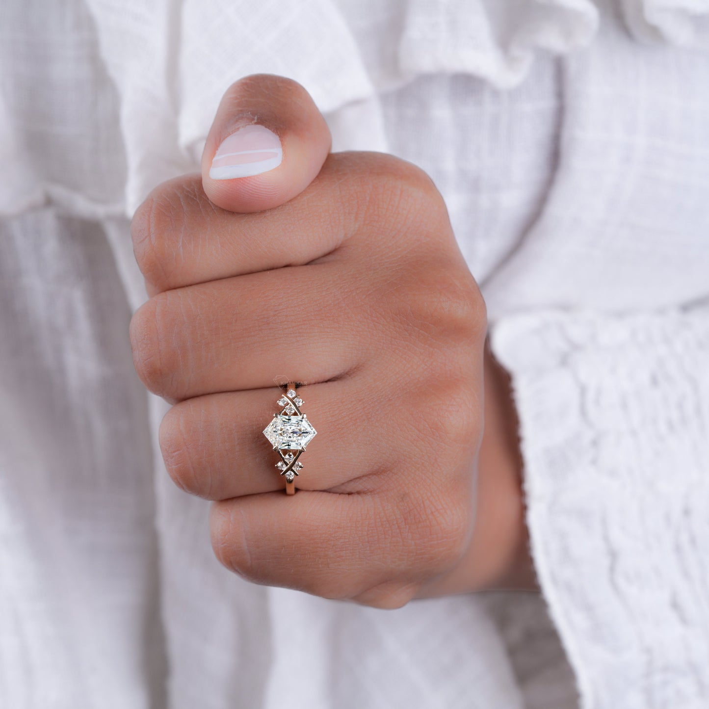 1CT Lab Grown Dutch Marquise Diamond Wedding Ring for Her