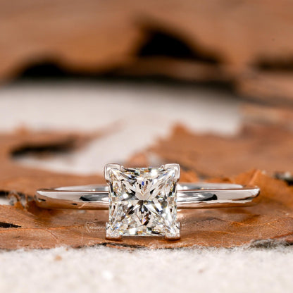 1CT Princess Cut Lab Diamond Ring | Solitaire Engagement Ring