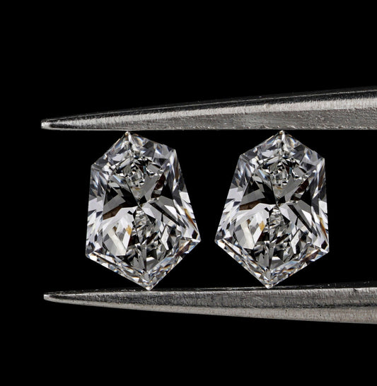 Modified Shield Lab grown Diamonds For Studs Loose Diamond For Engagement Ring For Custom Diamond Ring For Hoop Earring IGI Certified Damond