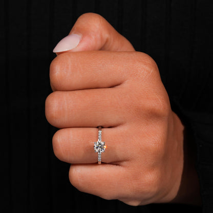 Round Lab Grown Diamond Ring | IGI Certified Engagement Ring