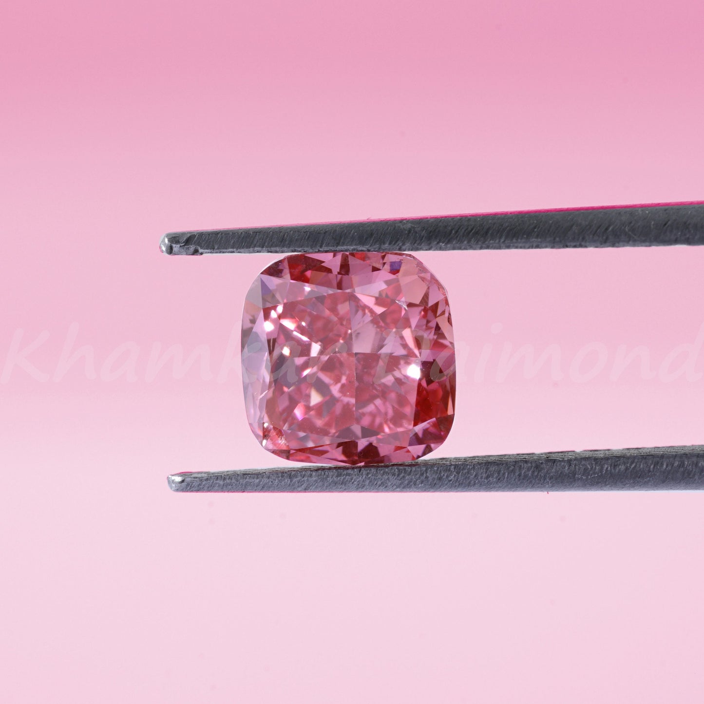 Cushion Pink Lab Grown Diamond CVD Diamond For Engagement Ring Cushion Diamond Halo Wedding Ring Fancy Vivid Pink Diamond Loose For Her