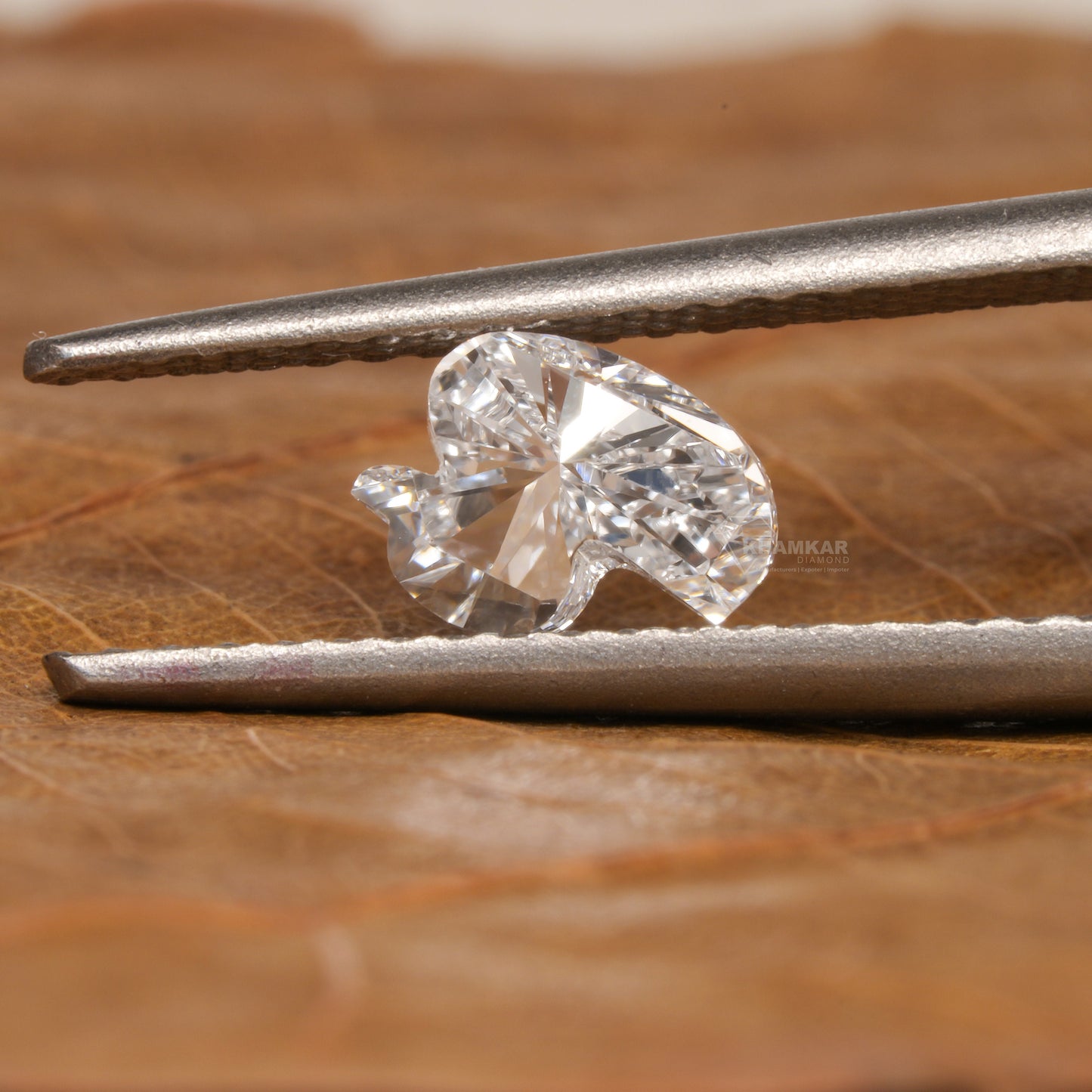 Duck Shape Antique Lab Grown Diamond for Pendant & Stud Earrings