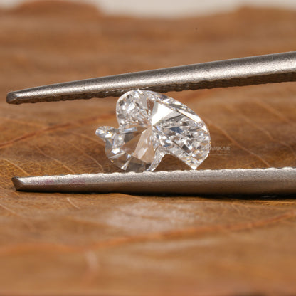 Duck Shape Antique Lab Grown Diamond for Pendant & Stud Earrings
