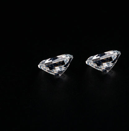 Hexagon Lab grown Diamonds Pair For 18K Solid Gold Lab Grown Diamond Earrings For Solitaire Studs HPHT/CVD Diamond Stud For Stunning Gift