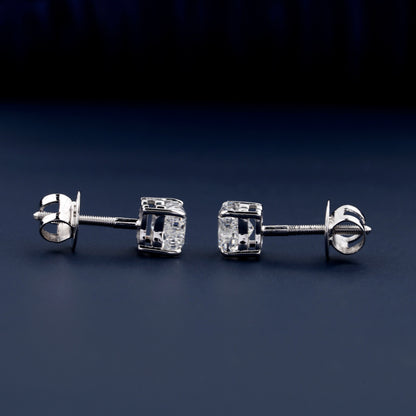 Lili Cut Lab Grown Diamond Screw Back Stud Earrings