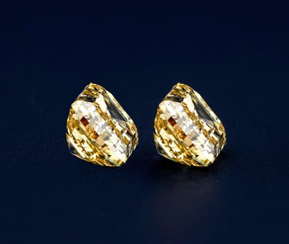 Emerald Yellow Color Lab Gwond Diamonds For Wedding Ring Yellow Loose Diamond For Studs Earrings CVD Diamonds For Proposal Ring
