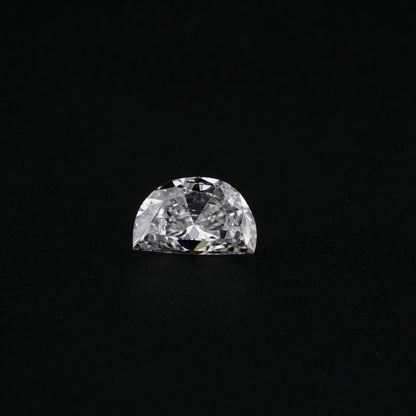 Half Moon Brilliant Cut Labgrown Diamond Engagement Ring, CVD-HPHT Diamond For Studs,Anniversary Gift,Fancy Cut Diamond,Side Stone Ring