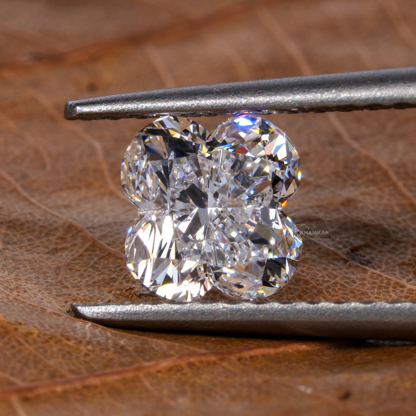 Floral Shape Brilliant Cut Lab Grown Diamond,1.00Ct Floral Diamond For Engagement Ring,Flower Shape Diamond For Anniversary Gift,CVD Diamond