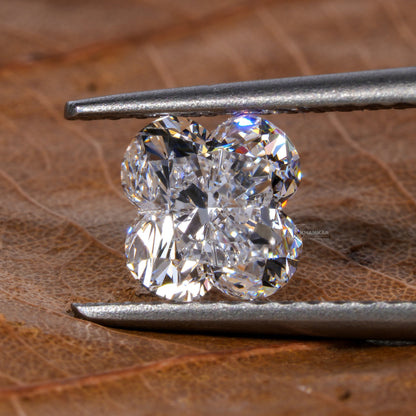 Floral Shape Brilliant Cut Lab Grown Diamond,1.00Ct Floral Diamond For Engagement Ring,Flower Shape Diamond For Anniversary Gift,CVD Diamond