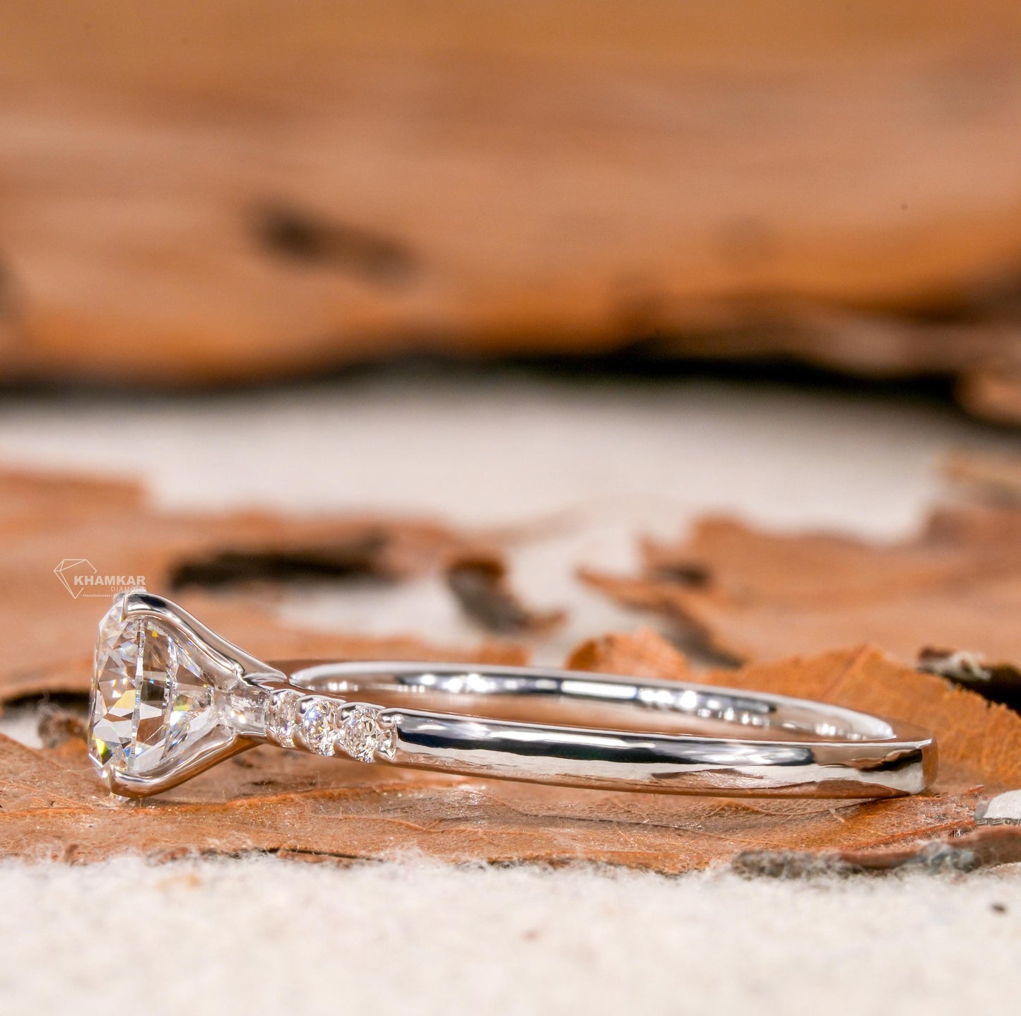 Round Lab Grown Diamond Ring | IGI Certified Engagement Ring
