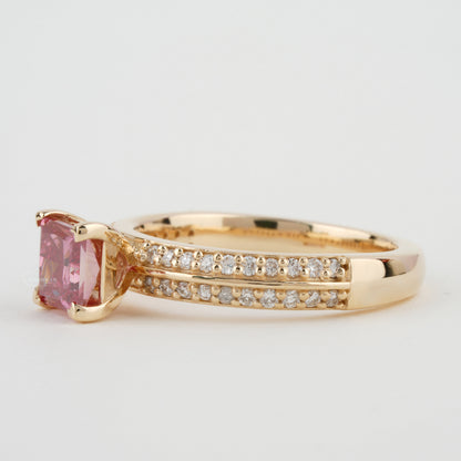 Pink Princess Cut Lab Grown Diamond Wedding Jewelry for Her